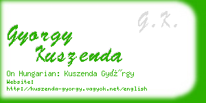gyorgy kuszenda business card